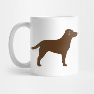 Chocolate Labrador Retriever Silhouette Mug